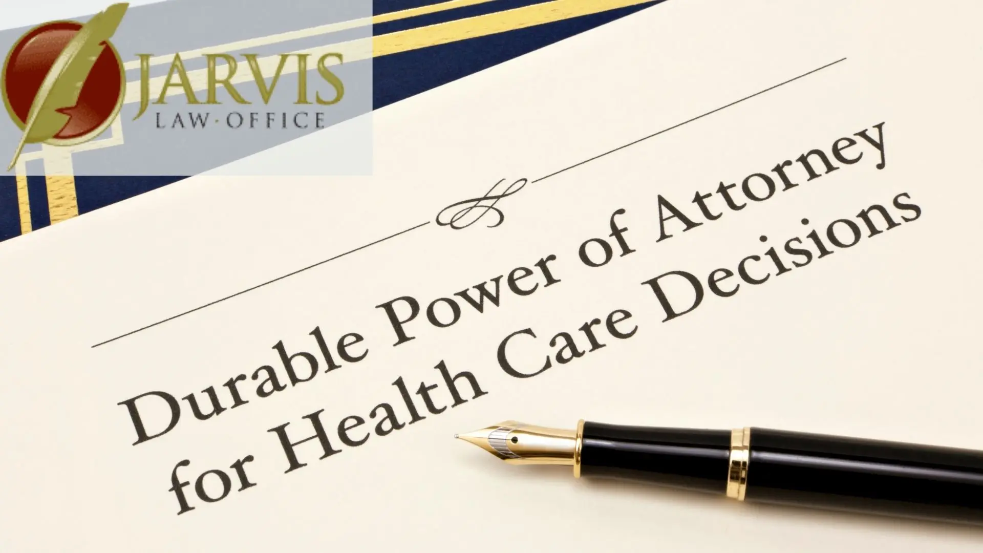 Durable power of attorney document with fountain pen