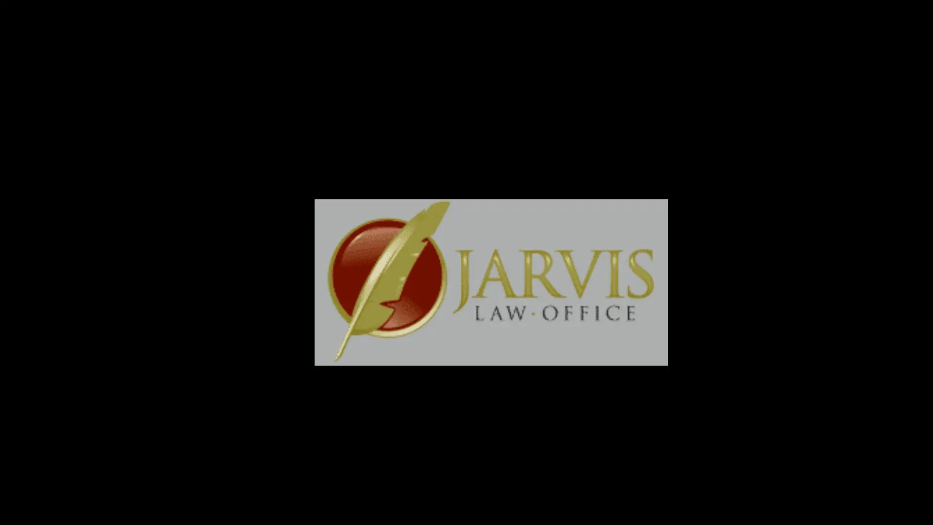 Jarvis Law Office logo with gold lightning bolt