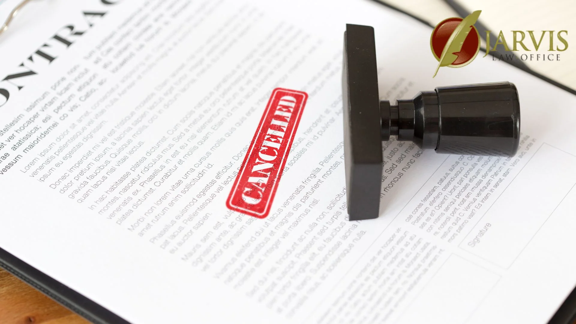 Revoking a Power of Attorney Cancelled stamp on legal document