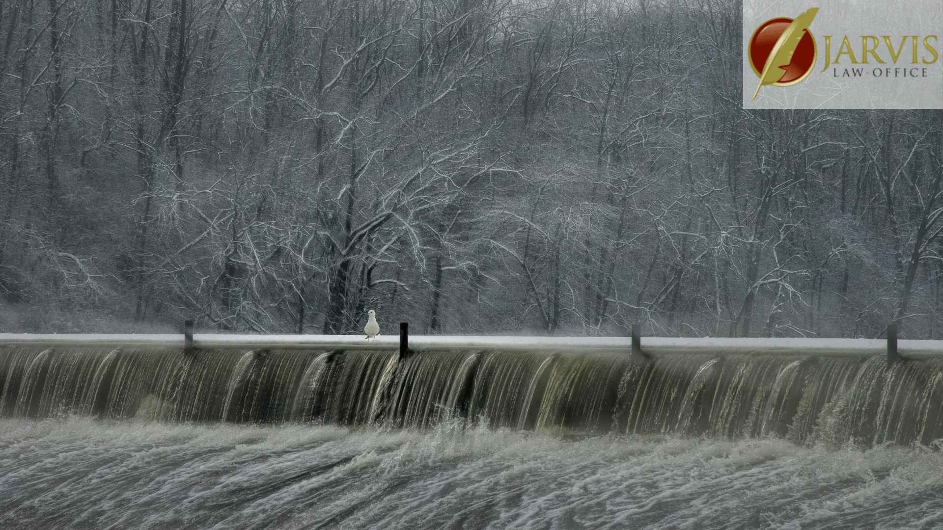Image of a dam in winter in Dublin Ohio, where a large senior population needs care navigation services