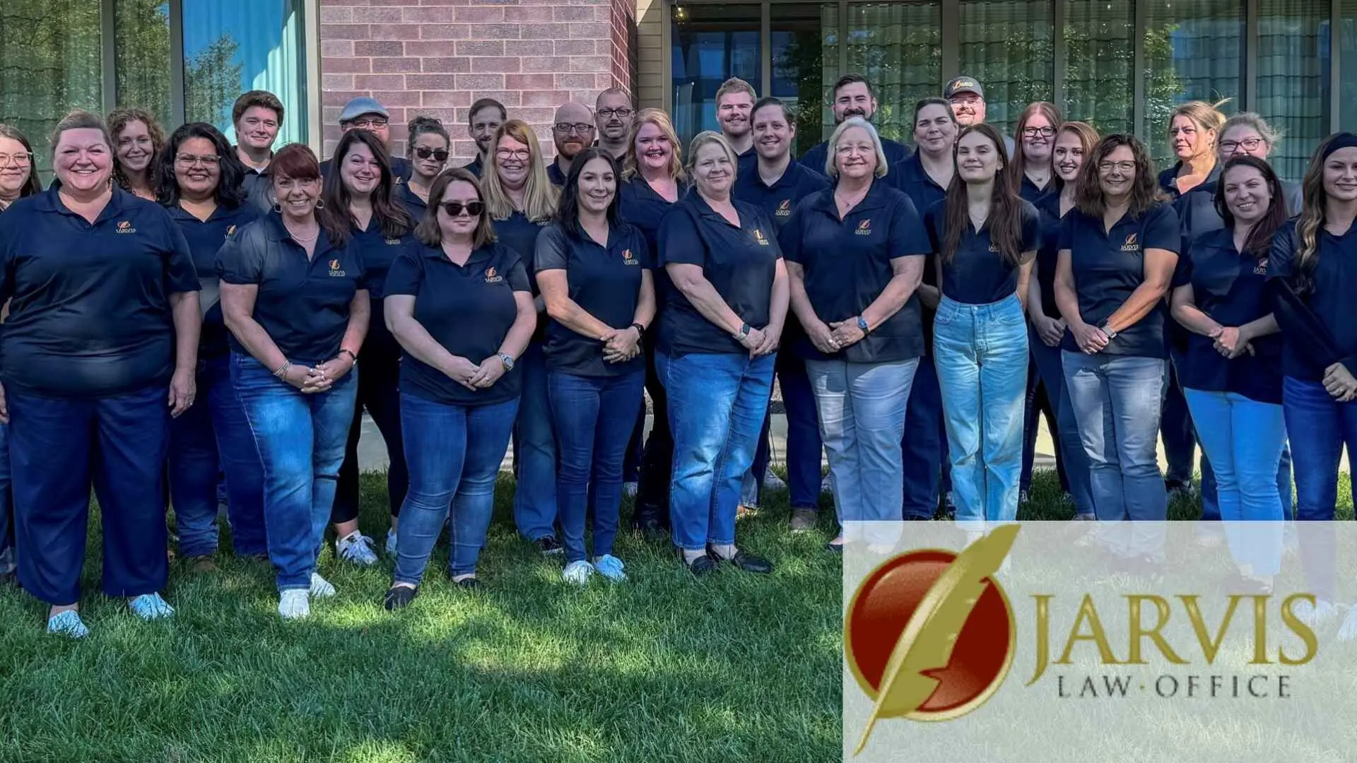 Jarvis Law Office team standing outdoors together