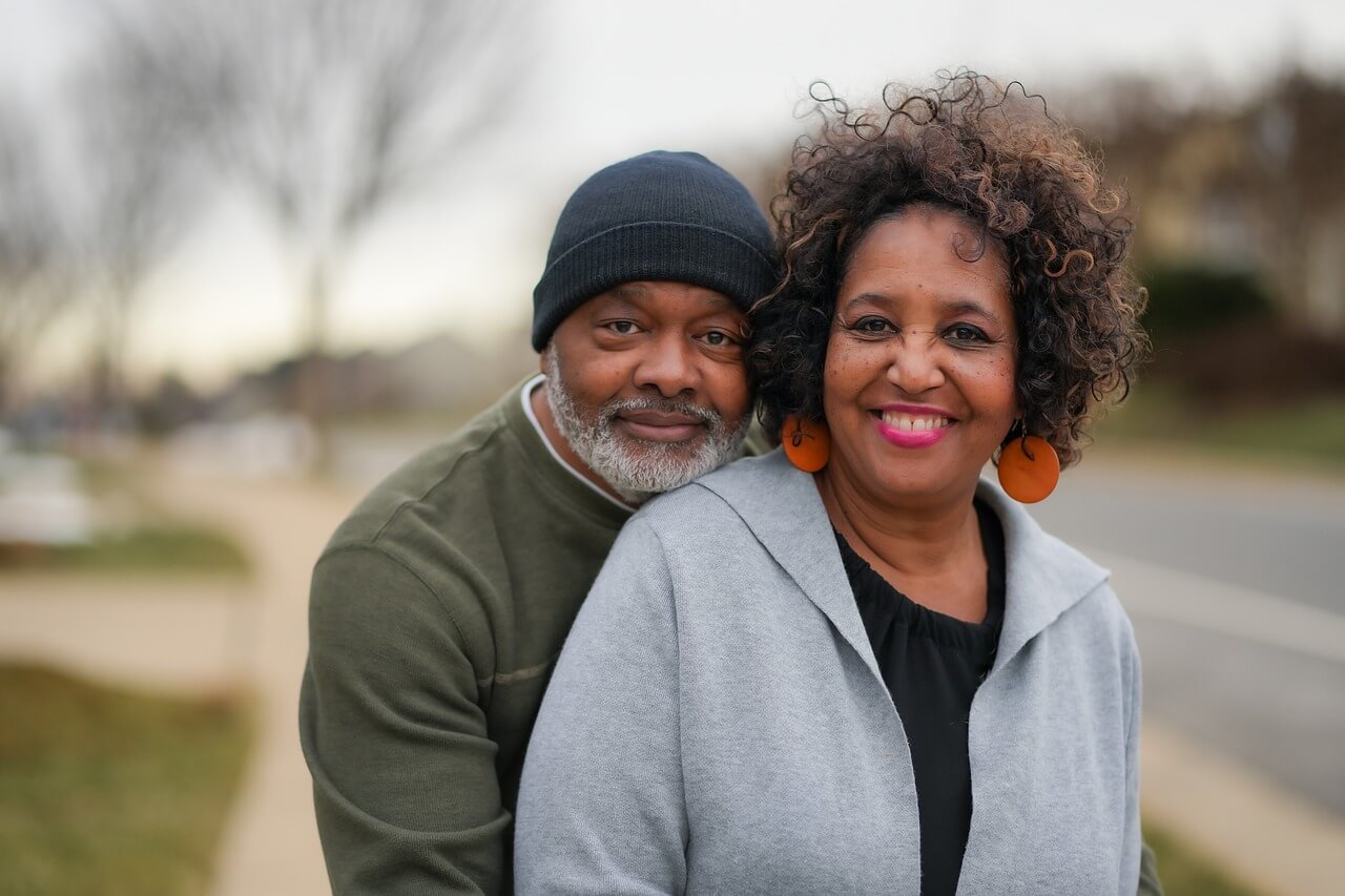 old couple smiling