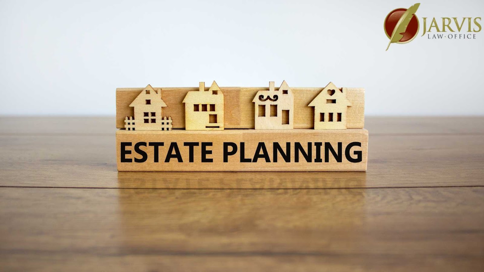 Wooden estate planning sign with house cutouts