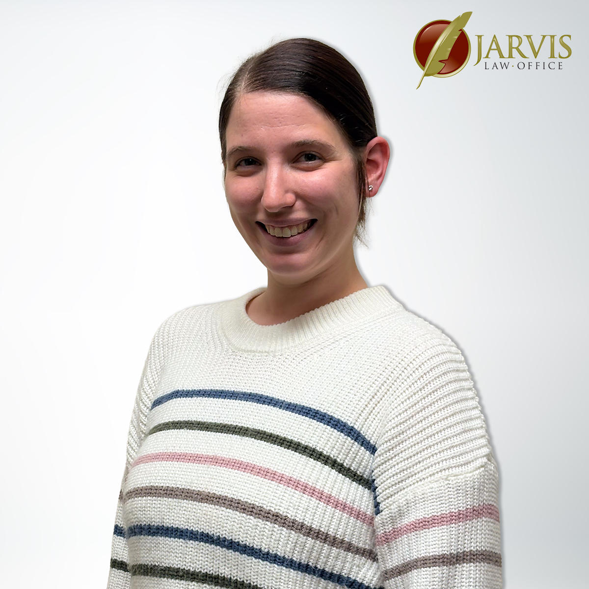 Smiling person at Jarvis Law Office.