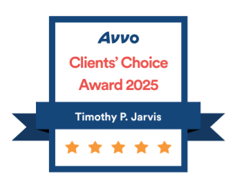 Avvo Clients’ Choice Award 2025 with stars - Timothy Jarvis