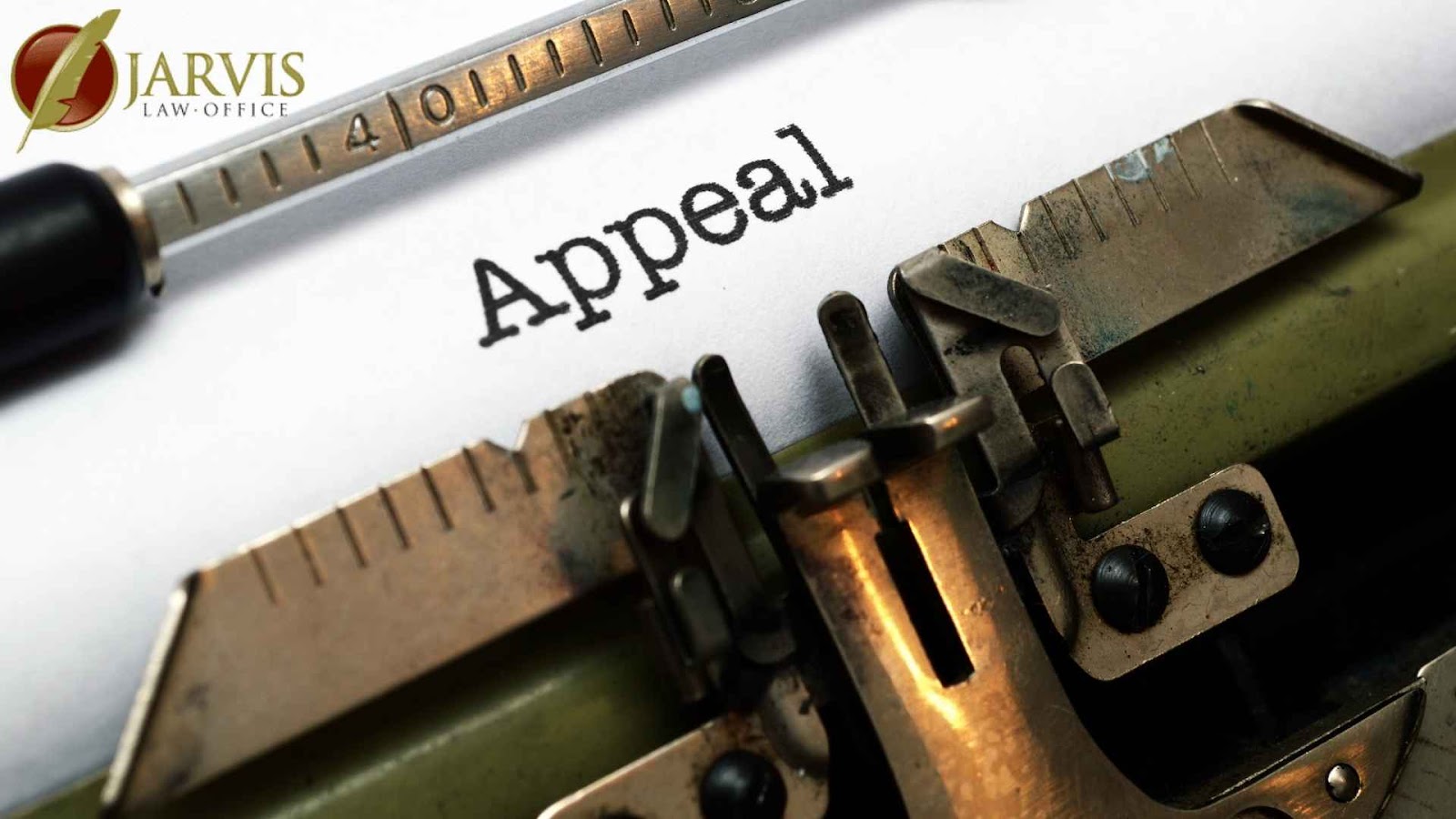 Typewriter with paper reading 'Appeal'