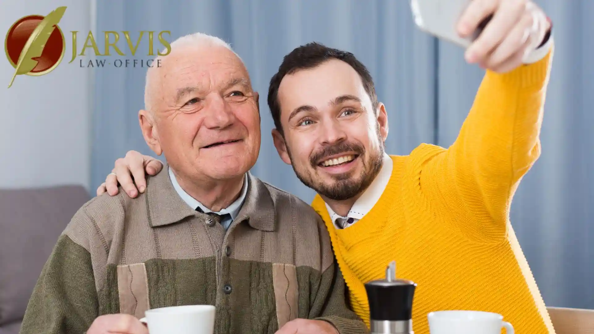 Two men smiling for a selfie.