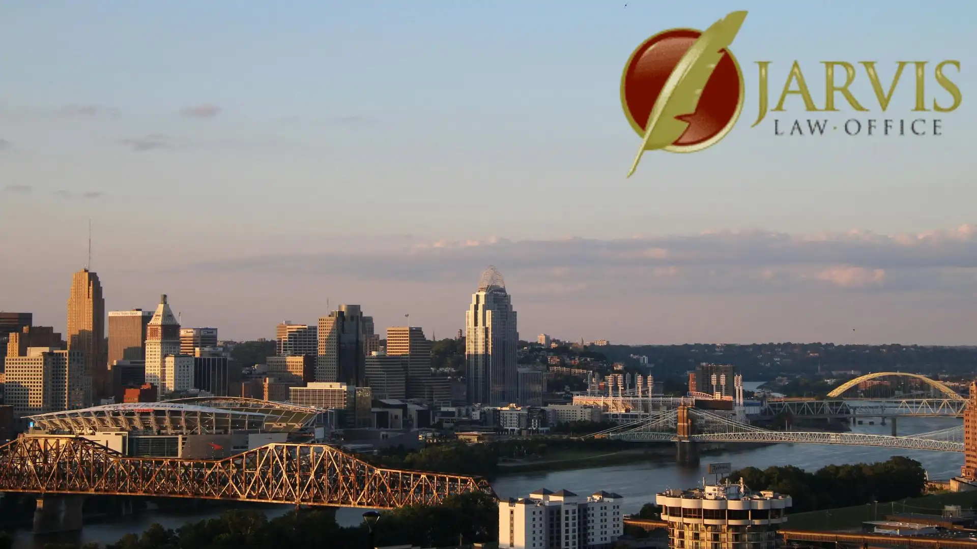 A distant view of a downtown metropolitan area in Ohio on the water, where local residents need QIT services.